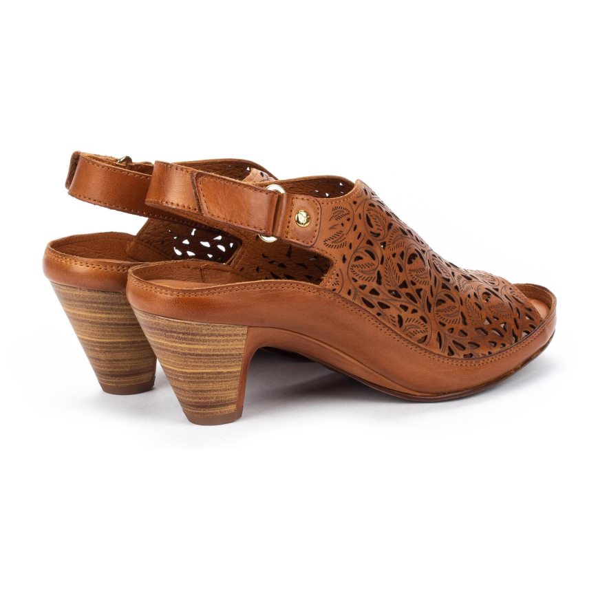 Women's Pikolinos JAVA Heels Sandals Brown | NZ P8Q3915